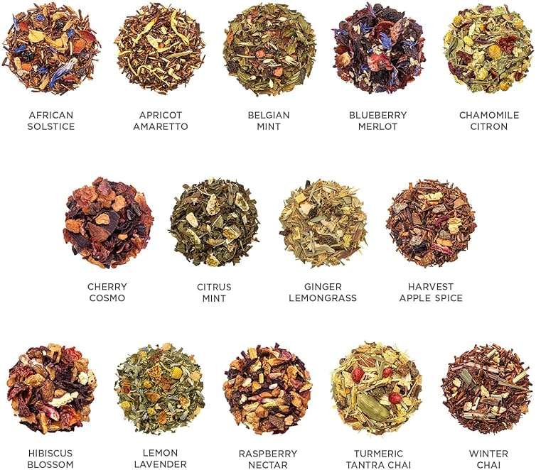 Tea Forte Single Steeps Loose Leaf Tea Sampler Tea Chest, Assorted Variety Tea Box, 28 Single Serve Pouches, Herbal Tea - Image 5