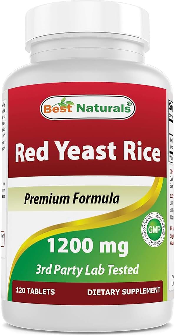 Best Naturals Red Yeast Rice 1200 mg (Non-GMO) 120 Tablets - Non Irradiated, Citrinin Free - Product Image