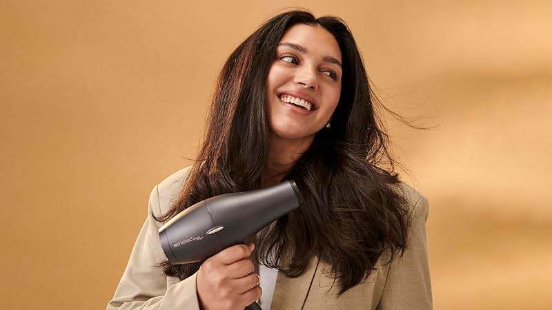 Bio Ionic GoldPro Hair Dryer, Blue, Moisturizing Heat Technology & 24K Gold MX, Ultra-Powerful 1875W AC Motor, Lightweight Blow Dryer with Ergonomic Handle, Multi-Speed Settings - Image 3