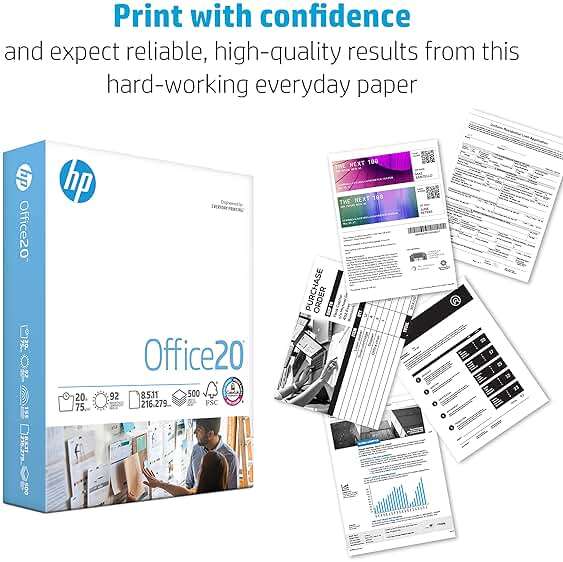 HP Printer Paper | 8.5 x 11 Paper | Office 20 lb | 3 Ream Case - 1500 Sheets | 92 Bright | Made in USA - FSC Certified | 112090C, White - Image 3