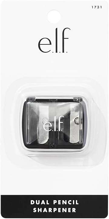 e.l.f., Dual-Pencil Sharpener, Convenient, Essential Tool, Sharpens, Easy To Clean, Travel-Friendly, Compact, Includes Bonus Small Sharpener - Image 3