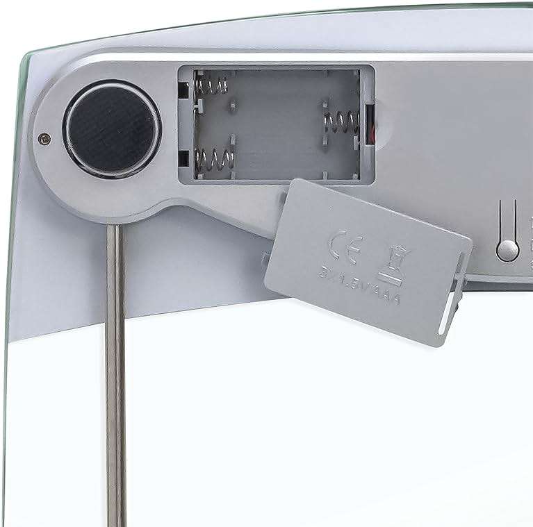 Taylor Digital Scales for Body Weight, Extra High 440 LB Capacity, Unique Blue LCD, Stainless Steel Accents Glass Platform, 12.4 x 12.4 Inches, Clear - Image 4