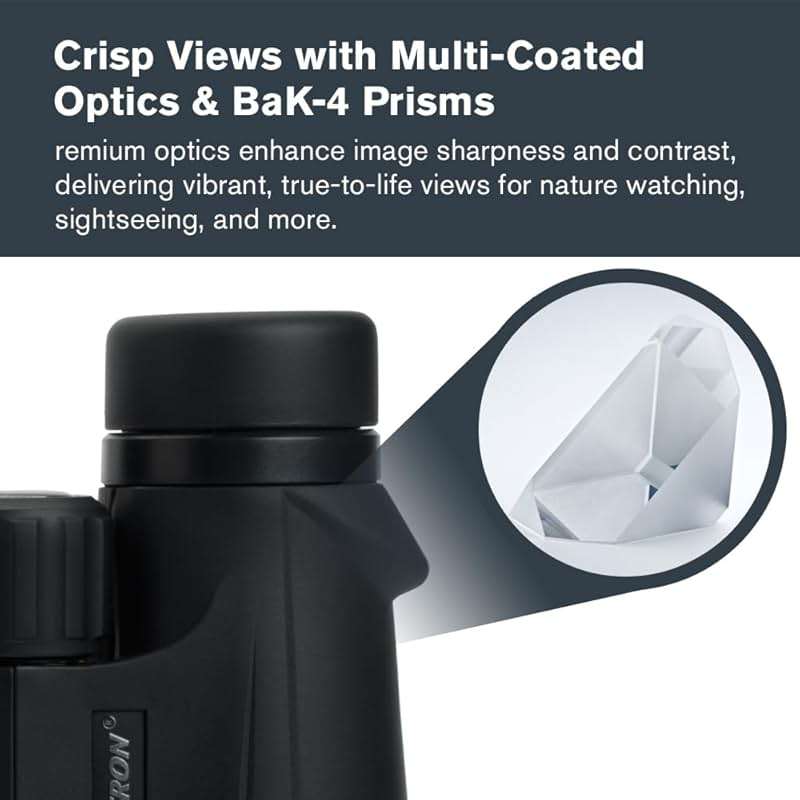 Celestron - Outland X 10x50 Binoculars – Ideal for Birding and Outdoors – 50mm Objective Lenses – 5.6° Field of View – BaK-4 Prisms – Multi-Coated – Waterproof and Fogproof - Image 4