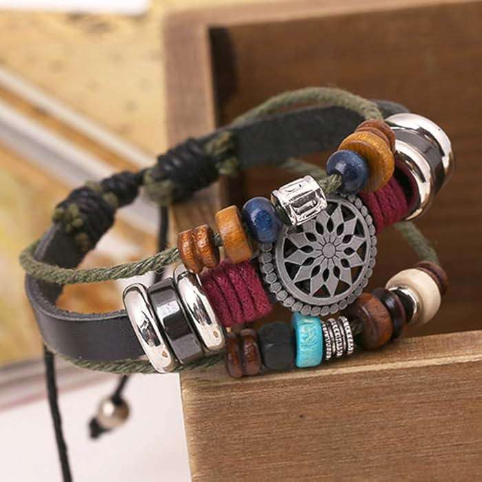 Trenro Women Lady Bohemia Wind Beaded Multilayer Hand Woven Bracelet Jewelry - Image 5