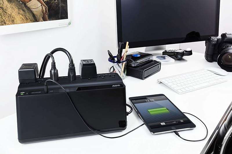APC UPS 600VA / 330W UPS Battery Backup & Surge Protector, 7 Outlets (NEMA 5-15R), USB Charging Port, BE600M1 Uninterruptible Power Supply for Computers, Wi-Fi Routers, and Home Office Electronics - Image 7