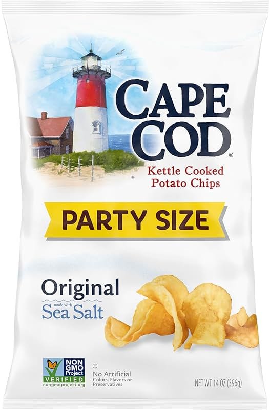 Cape Cod Potato Chips, Original Kettle Chips, 14 Oz Party Size - Product Image