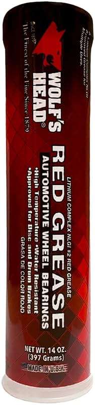 Wolf’s Head Red Grease NLGI #2 (836-88301-91) Premium Tacky Red Grease for Long-Lasting Lubrication, High Temp Protection & Heavy Duty Wheel Bearing/Chassis Use – Made in USA – 14 oz Tube, Pack of 10 - Image 2