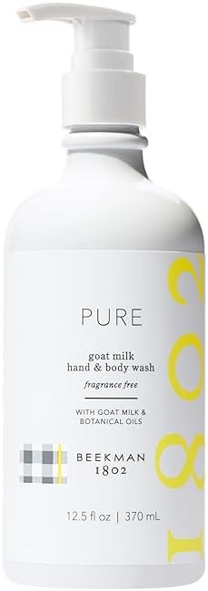 Beekman 1802 Goat Milk Hand Soap – Moisturizing Body Wash & Liquid Hand Soap for Sensitive Skin, Hand & Body Wash, Natural Soap with Goat Milk & Aloe – Fragrance Free 12.5 fl oz - Product Image