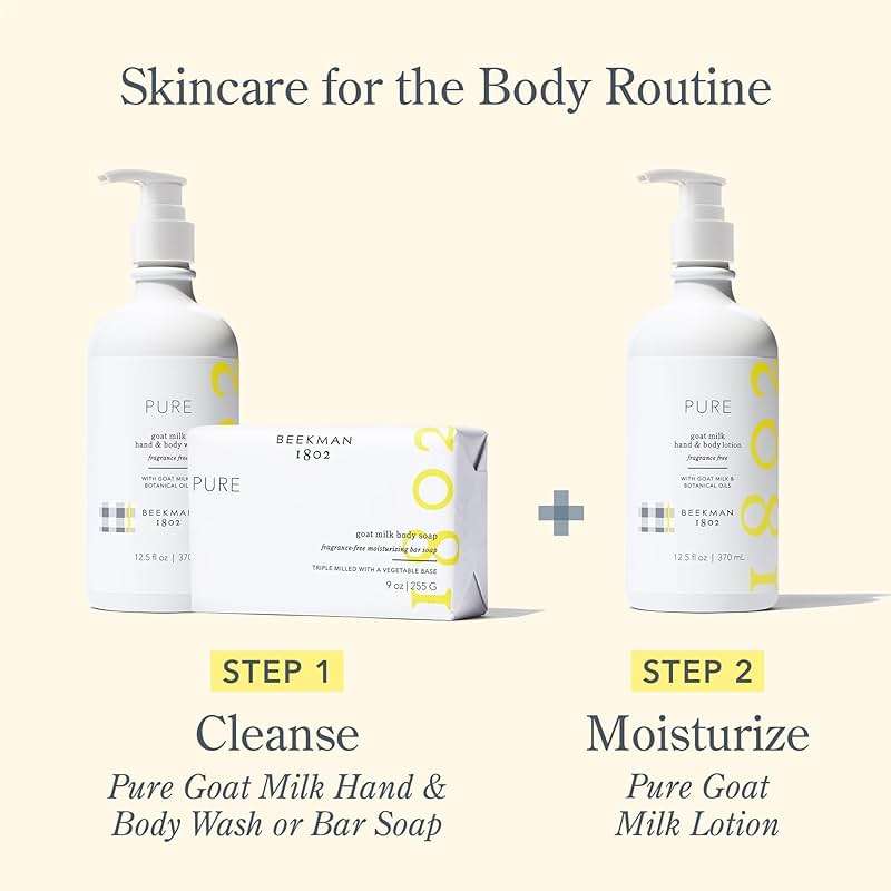 Beekman 1802 Goat Milk Hand Soap – Moisturizing Body Wash & Liquid Hand Soap for Sensitive Skin, Hand & Body Wash, Natural Soap with Goat Milk & Aloe – Fragrance Free 12.5 fl oz - Image 7