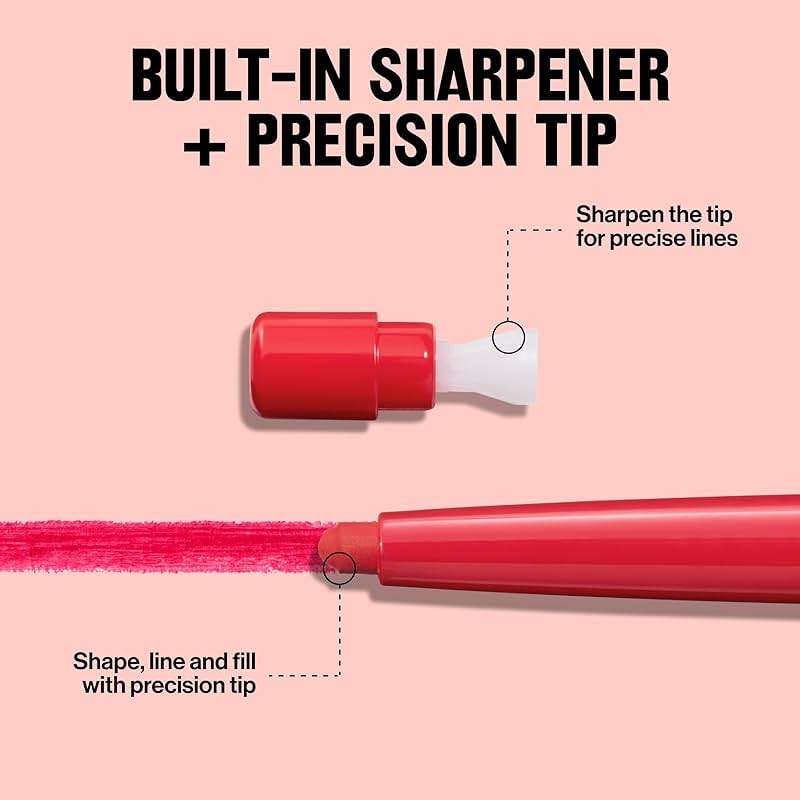 REVLON Colorstay Lip Liner Makeup with Built-in-Sharpener, Longwear Rich Warm Deep Plum Shade, Smooth Application, 640 Raisin, 0.01 oz - Image 5