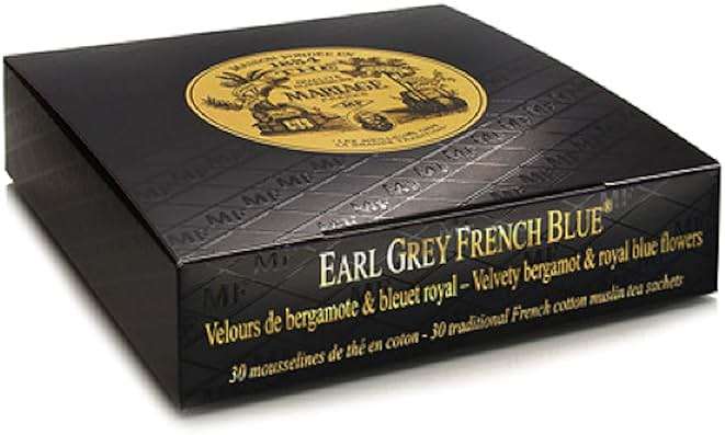 Mariage Freres. Earl Grey French Blue Tea, 30 Tea Bags 75g (1 Pack). - Image 1