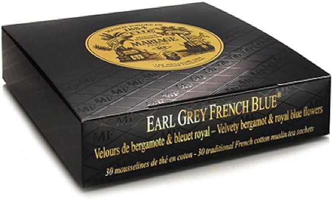 Mariage Freres. Earl Grey French Blue Tea, 30 Tea Bags 75g (1 Pack). - Product Image