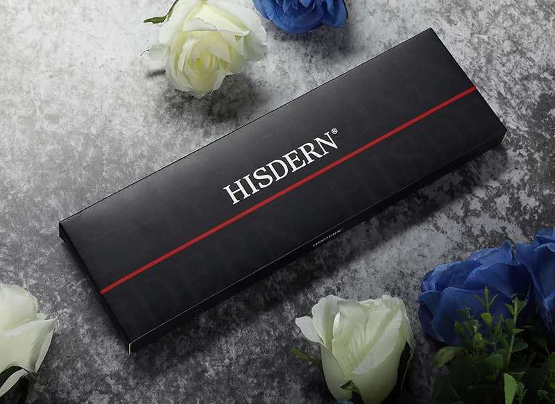 HISDERN Men's Bow Ties Self Tie Woven Satin Pocket Squares Set Formal Tuxedo Floral Paisley Bowties for Wedding Party Prom - Image 7