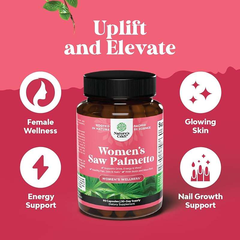 Saw Palmetto for Women 500mg - DHT Blocker for Women 30-Day Supply - Hair Vitamins for Hair Loss Supplement - Saw Palmetto Extract Capsules with Maca Root & Biotin - 90 Count - Image 3