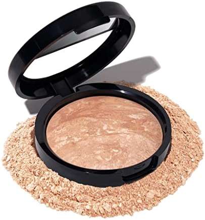 LAURA GELLER NEW YORK Award-Winning Baked Balance-n-Brighten Color Correcting Powder Foundation – Handmade in Italy – Buildable Coverage, Matte Finish – For Mature & Sensitive Skin – 03 Light - Image 1