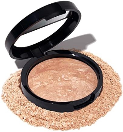 LAURA GELLER NEW YORK Award-Winning Baked Balance-n-Brighten Color Correcting Powder Foundation – Handmade in Italy – Buildable Coverage, Matte Finish – For Mature & Sensitive Skin – 03 Light - Product Image