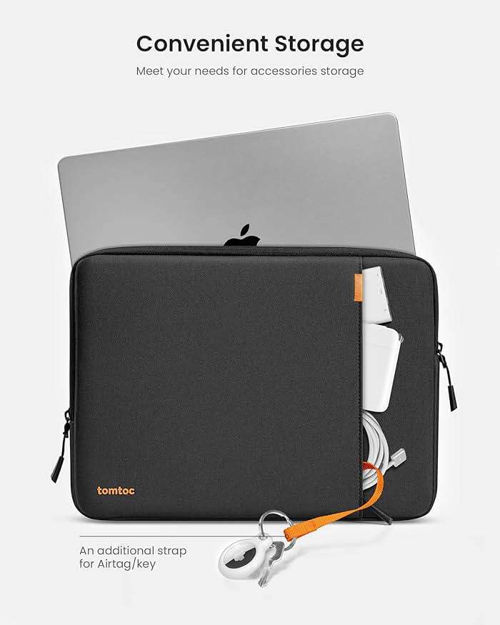 tomtoc 360° Protective Laptop Sleeve for 14-inch New MacBook Pro M5 Pro/Max (2026) A3426 A3427 A3434 M4/M3/M2/M1 A3112 A3401 A3185, Water-Resistant Laptop Case Fits Dell XPS 14 & 13.8" Surface Laptop - Image 5