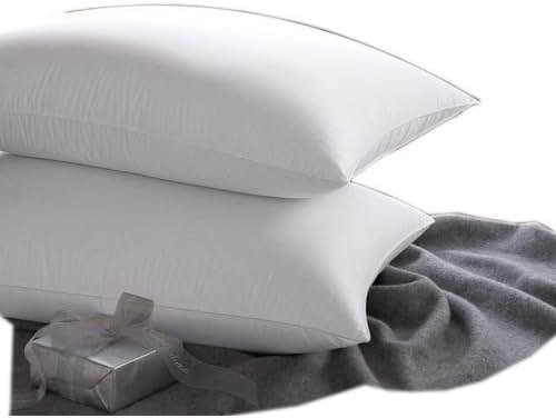 East Coast Bedding 100% White Down Pillow, No Feathers, 600 Fill Power, 400 Thread Count Cotton Shell, Firm Loft, King 20x36, 2 Pack - Product Image