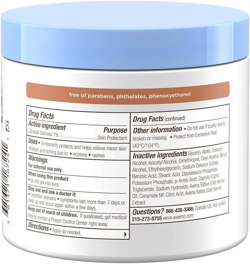Aveeno Baby Eczema Therapy Nighttime Body Balm, Moisturizing Eczema Balm for Babies with Colloidal Oat & Ceramide, Soothes Dry, Itchy Skin, Hypoallergenic, Fragrance & Steroid Free, 11 oz - Image 7