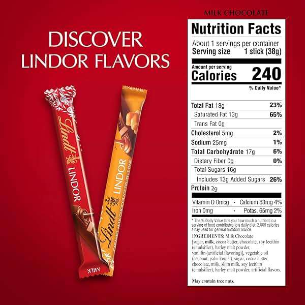 Lindt LINDOR Milk Chocolate Truffle Bar, Chocolate Candy Bar with Smooth Center, 1.3 oz. (24 Pack) - Image 2