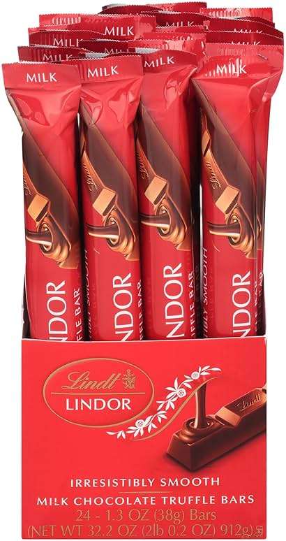 Lindt LINDOR Milk Chocolate Truffle Bar, Chocolate Candy Bar with Smooth Center, 1.3 oz. (24 Pack) - Image 7
