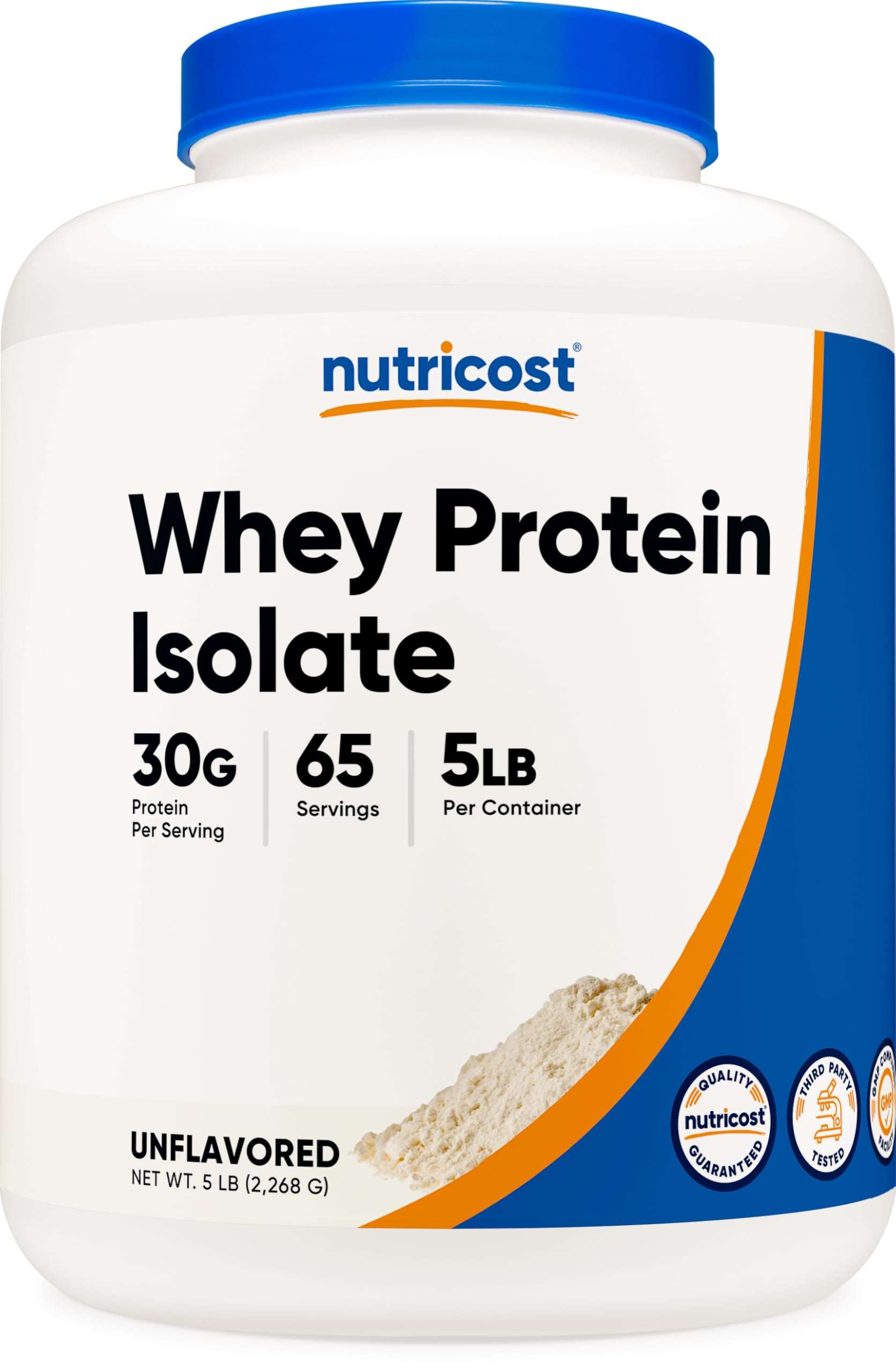 Nutricost Whey Protein Isolate (Unflavored) 5LBS - Image 1