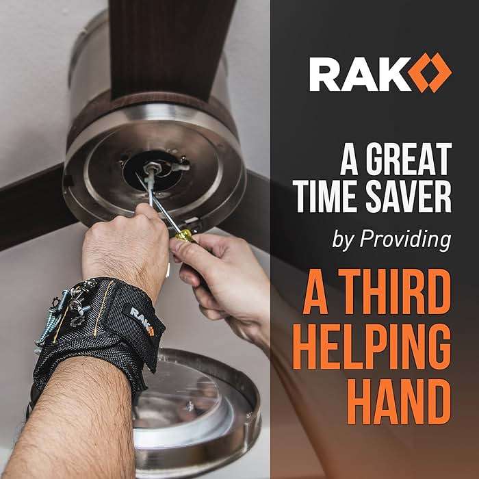 RAK Magnetic Wristband for Tools - Premium Tool Belt for Holding Screws Nails with Powerful Magnets, Birthday Gifts for Men, Cool Gadgets Stuff Gifts for Dad, Husband, Grandpa, Handyman, Him - Image 5