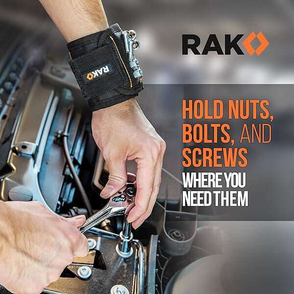 RAK Magnetic Wristband for Tools - Premium Tool Belt for Holding Screws Nails with Powerful Magnets, Birthday Gifts for Men, Cool Gadgets Stuff Gifts for Dad, Husband, Grandpa, Handyman, Him - Image 7