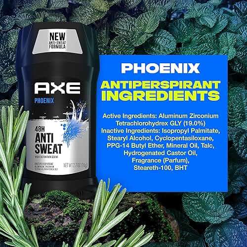 AXE Antiperspirant Deodorant for Men Phoenix 4PK 48H Sweat & Odor Protection for Long Lasting Freshness, Crushed Mint & Rosemary Men's Deodorant 2.7 oz - Image 8
