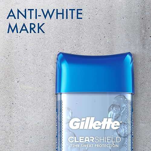 Gillette Antiperspirant and Deodorant for Men, 72hr Sweat & Odor Protection, Long Lasting Freshness, Anti-White Mark Technology, Clear Gel, Cool Wave Scent, 0.5 oz - Image 4