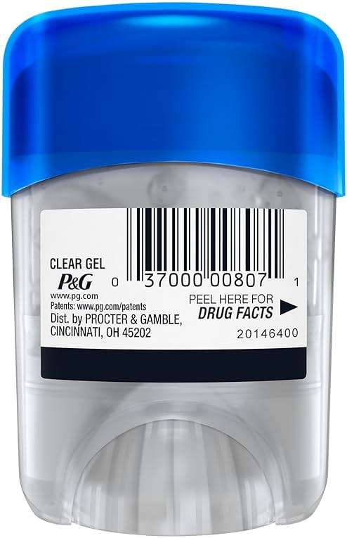 Gillette Antiperspirant and Deodorant for Men, 72hr Sweat & Odor Protection, Long Lasting Freshness, Anti-White Mark Technology, Clear Gel, Cool Wave Scent, 0.5 oz - Image 6