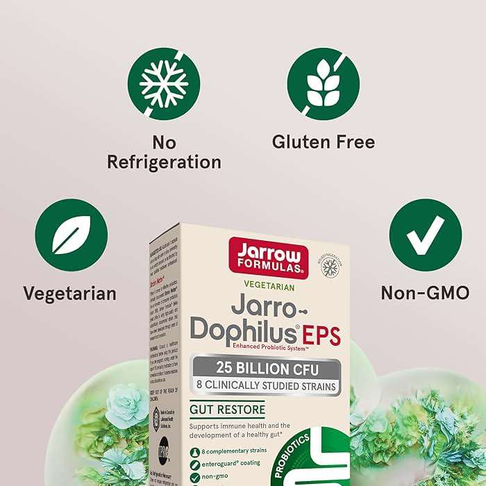 Jarrow Jarro Dophilus Probiotics - Probiotic Supplement, Gut Health, 60 Ct | Gut Health Support, 25 Billion CFU, 8 Probiotic Strains, Intestinal and Digestive Health For Women & Men, Shelf-Stable - Image 5