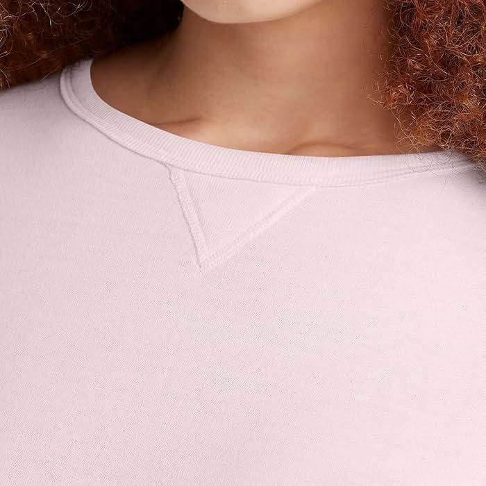 Hanes womens Crewneck Sweatshirt, Ecosmart Fleece Pullover With V-notch, Sweatshirt for Women - Image 4