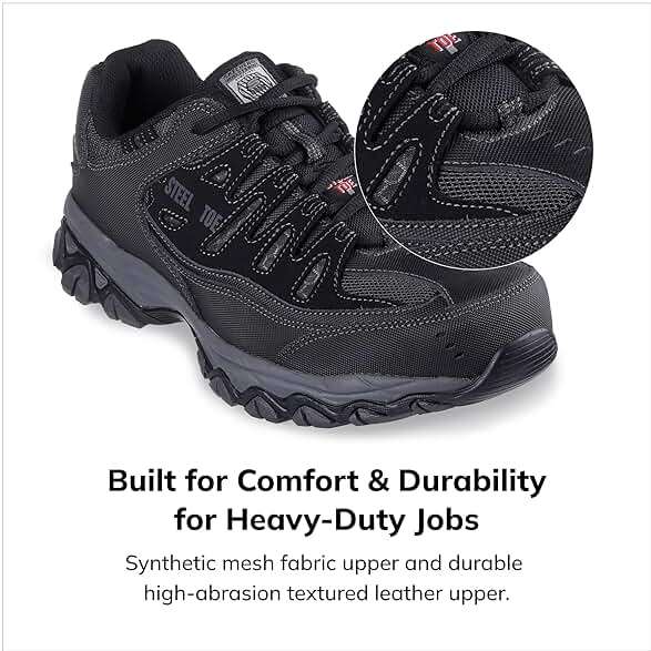 Skechers Men's Cankton Steel Toe Construction Shoe - Electrical Hazard Rated, Memory Foam - Image 5