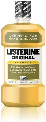 Listerine Original Oral Care Antiseptic Mouthwash with Germ-Killing Formula to Fight Bad Breath, Plaque and Gingivitis, 500 mL (Pack of 4) - Product Image