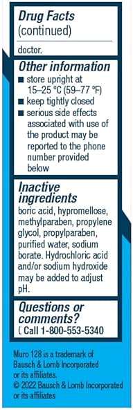 Bausch & Lomb Muro 128 Solution 5% 15 mL (Pack of 2) - Image 4