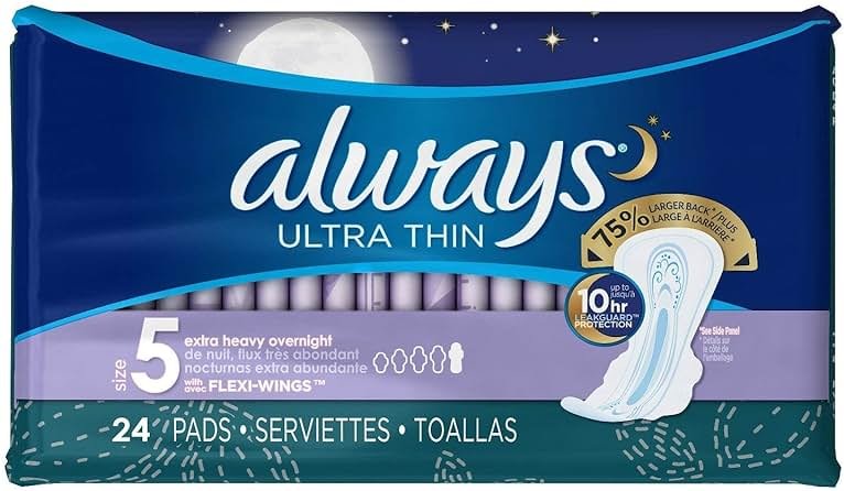 Always Pads Ultra Thin Size 5-24 Count (3 Pack) - Product Image