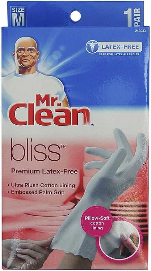 Mr. Clean Bliss Premium Latex-Free Gloves, Medium 1 pair (Pack of 5) - Product Image