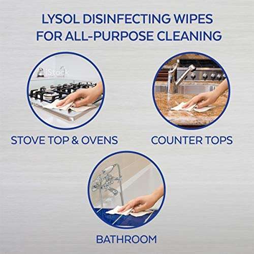 Lysol Dual Action Disinfecting Wipes, Citrus, 75 ct (Packs of 4) - Image 5