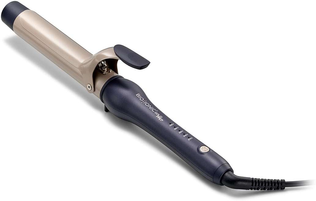 Bio Ionic GoldPro 1" or 1.25” Curling Iron, Blue, Moisturizing Heat & 24K Gold MX, New & Improved 15% Longer Barrel Ceramic Curling Iron, Adjustable Heat, Versatile Curling Wand for Long-Lasting Curls - Image 1