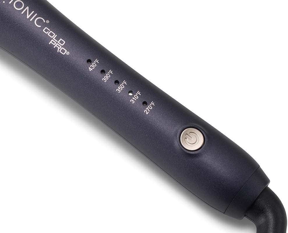 Bio Ionic GoldPro 1" or 1.25” Curling Iron, Blue, Moisturizing Heat & 24K Gold MX, New & Improved 15% Longer Barrel Ceramic Curling Iron, Adjustable Heat, Versatile Curling Wand for Long-Lasting Curls - Image 3