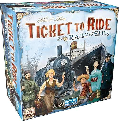 Asmodee Ticket to Ride Rails & Sails Board Game - Train Route-Building Strategy Game, Family Fun for Kids & Adults, Ages 10+, 2-5 Players, 90-120 Minute Playtime - Image 1