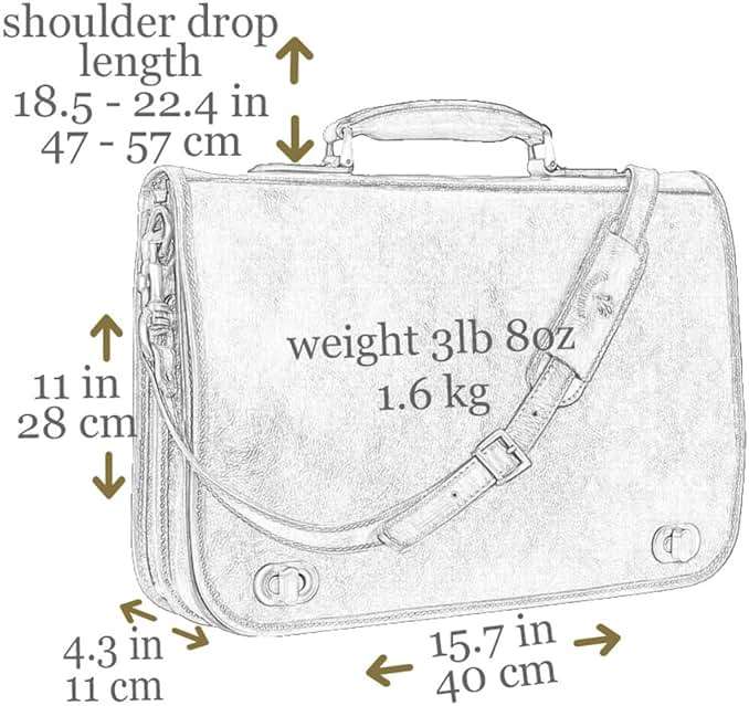 Time Resistance Leather Briefcase for Men - Italian Full Grain Leather Laptop Bag - Messenger Bag - Gift Box Included - Image 7