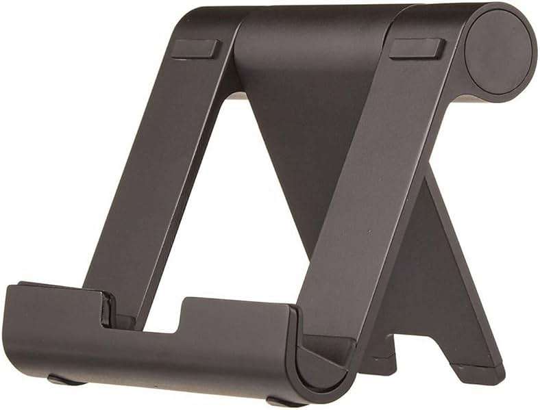 Amazon Basics Multi-Angle Portable Foldable Stand for iPad Tablet, E-reader and Phone, Sturdy Hands-Free Viewing, Black - Image 7