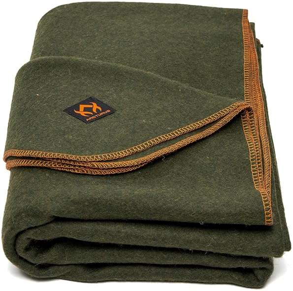 Arcturus Military Wool Blanket - Warm, Thick, Washable - Great for Outdoors, Camping, Stadium Blanket, Picnics, Travel - Car & Bushcraft Survival Kits - Image 1