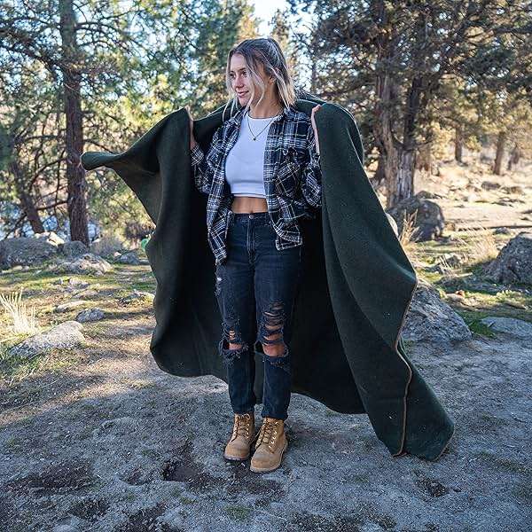 Arcturus Military Wool Blanket - Warm, Thick, Washable - Great for Outdoors, Camping, Stadium Blanket, Picnics, Travel - Car & Bushcraft Survival Kits - Image 3