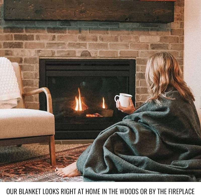 Arcturus Military Wool Blanket - Warm, Thick, Washable - Great for Outdoors, Camping, Stadium Blanket, Picnics, Travel - Car & Bushcraft Survival Kits - Image 7