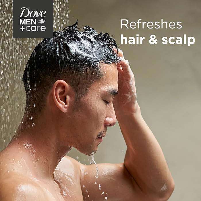 DOVE MEN + CARE Fortifying 2-in-1 Shampoo and Conditioner Fresh and Clean with Caffeine 4 Count For Everyday Care Helps Strengthen and Nourish Hair 12 oz - Image 6