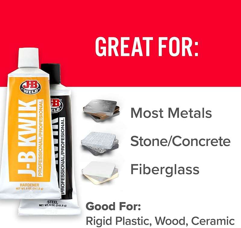 J-B Weld 8271 KwikWeld Professional Size Steel Reinforced Epoxy Twin Pack - 10 oz. - Image 4
