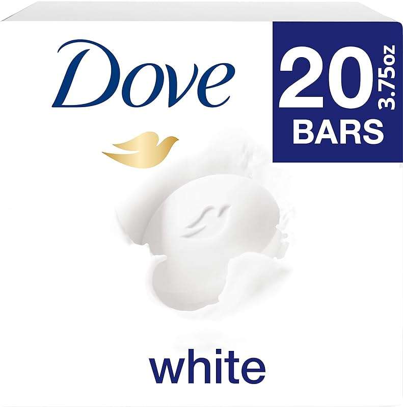 Dove Beauty Bar More Moisturizing than Bar Soap White Effectively Washes Away Bacteria, Nourishes Your Skin 3.75 oz 20 Bars - Image 2